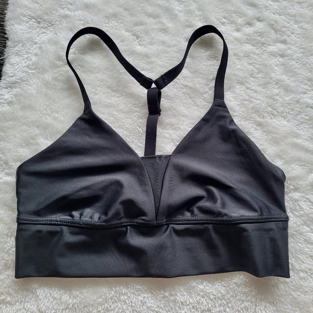 Aerie American Eagle Offline Shine Sports Bra in Black Sz M